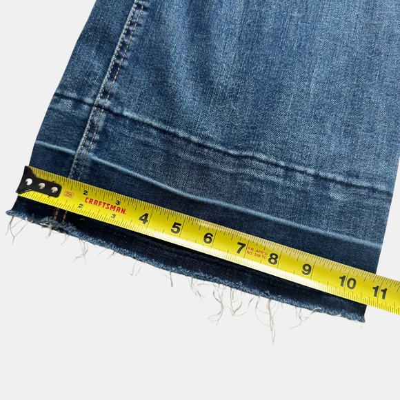 Edgely High Rise Flare Jeans Raw Hem Women's Size 16 Boho hippie Bohemian - Picture 8 of 11